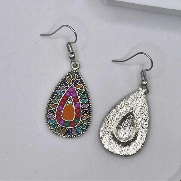 Colorful Bohemian Earrings - Picture 4 of 5